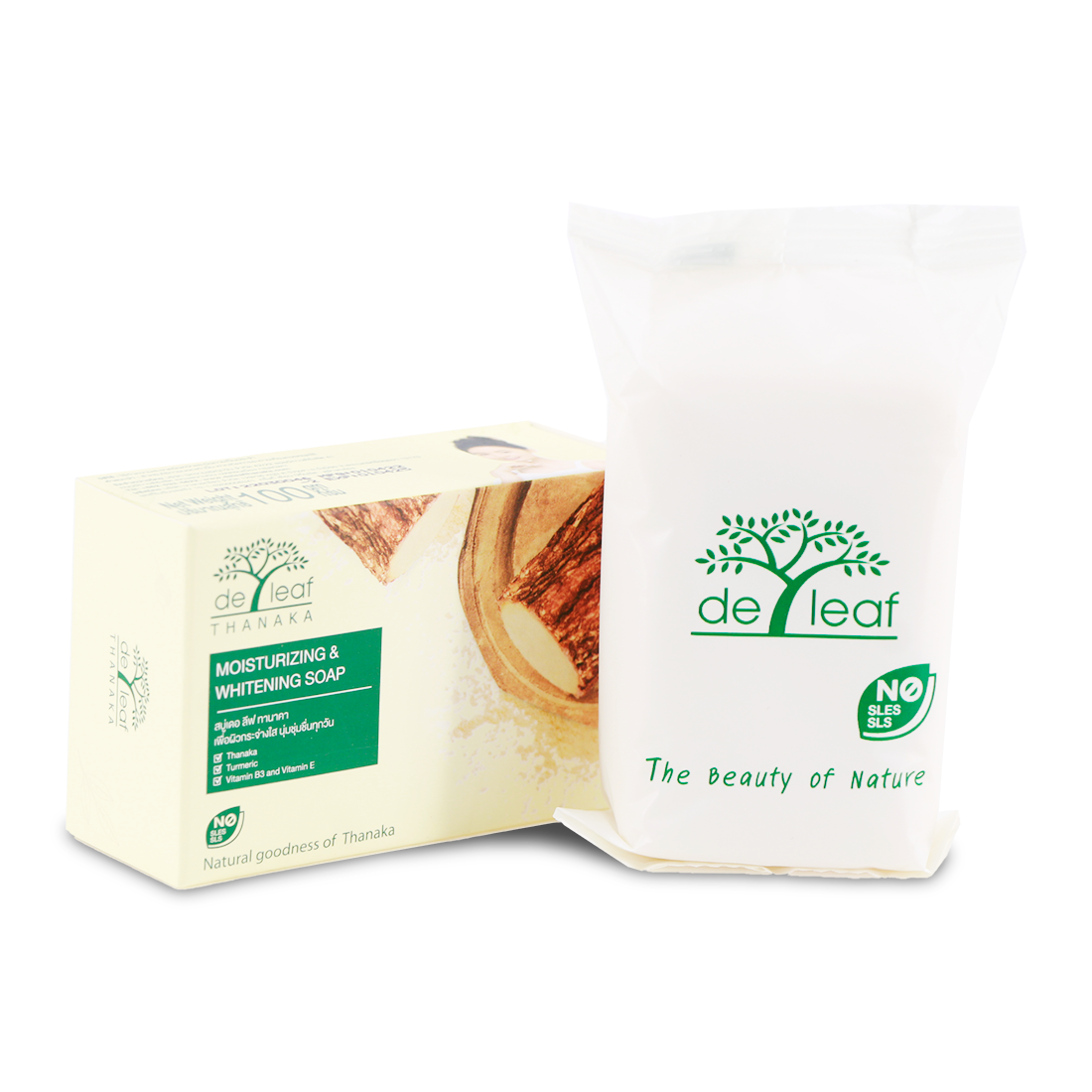 Deleaf Thanaka Moisturizing & Whitening Soap 100g