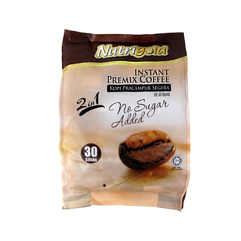 Nutrigold No Sugar 2in1 Instant Coffee 30pcs