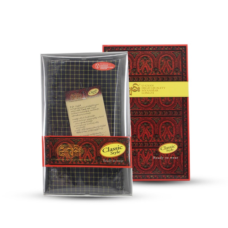 U Gyan Classic Style Gant Gaw Longyi