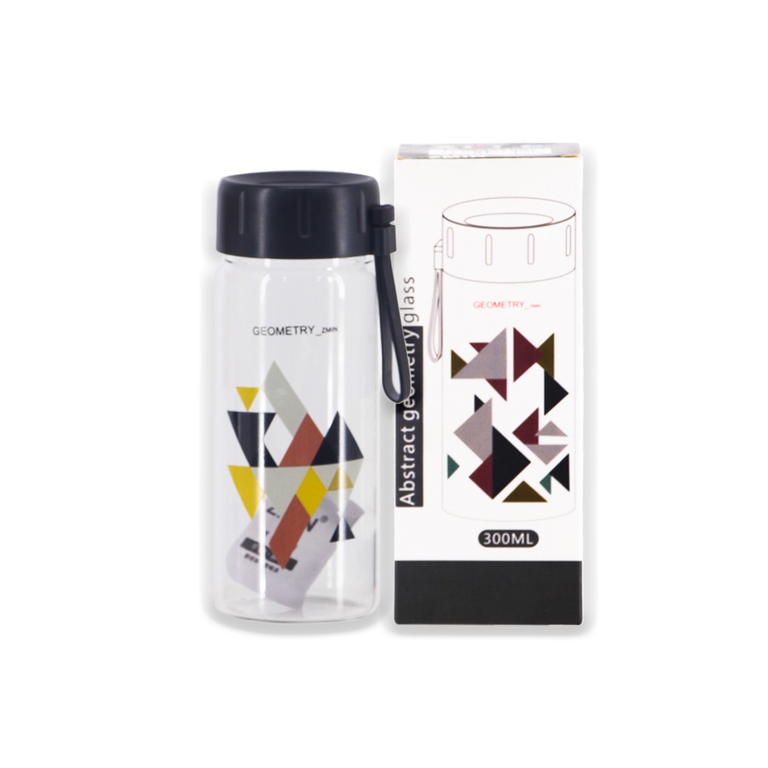 Zmin Abstract  Geometry Water Bottle (300ml)