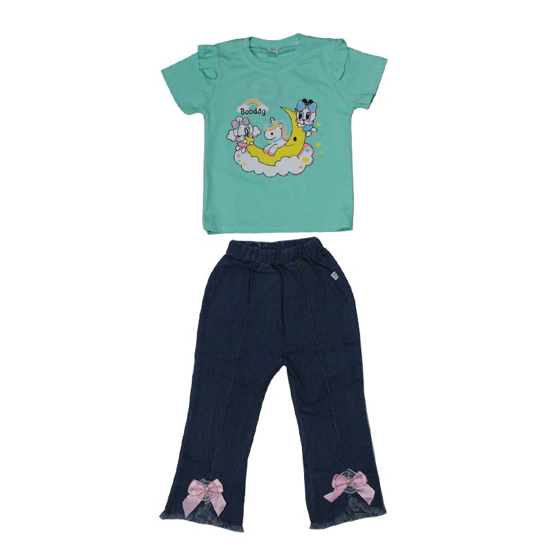 T-shirt & Jeans Pants (3C 814)