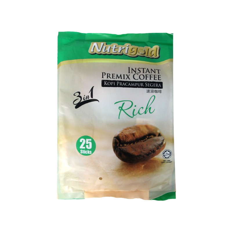 Nutrigold Rich 3in1 Instant Coffee 25pcs