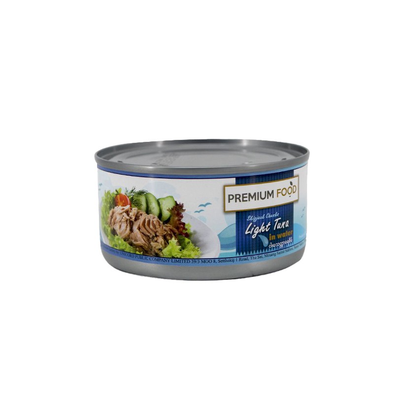 Premium Food Skipjack Chunks Light Tuna In Water 185g