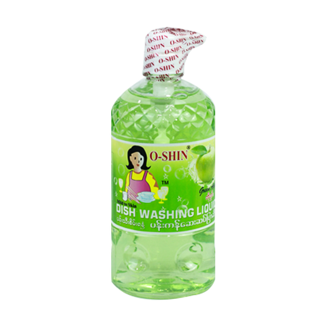 O-Shin Dish Washing Liquid 1200g (Green Apple)
