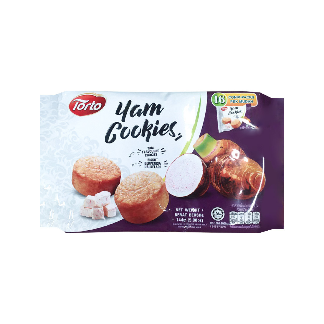 Torto Yam Cookies 144g *16'packs