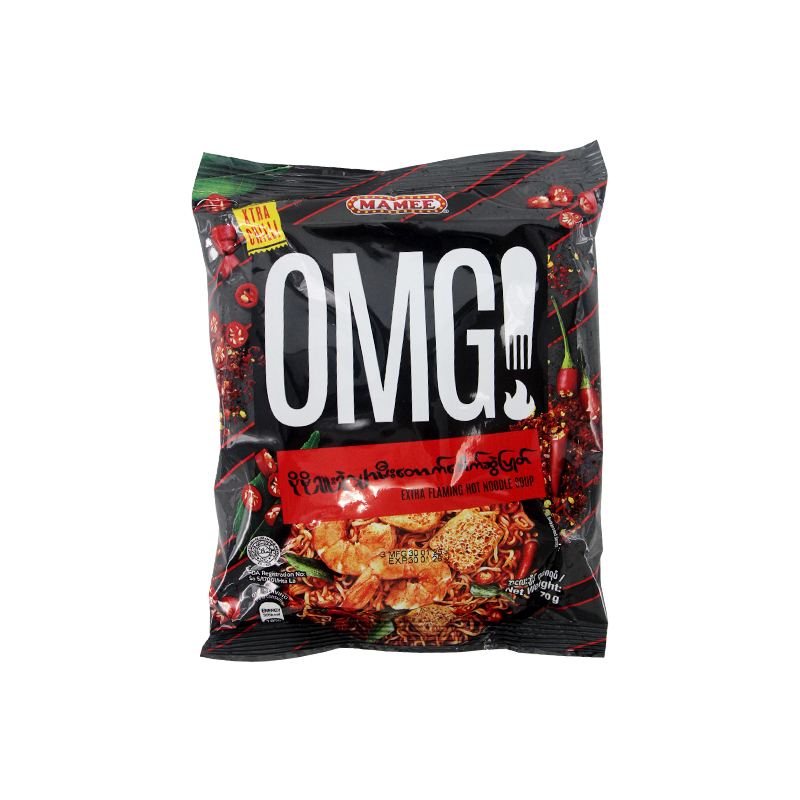 Mamee OMG! Extra Flaming Hot Noodle Soup 70g