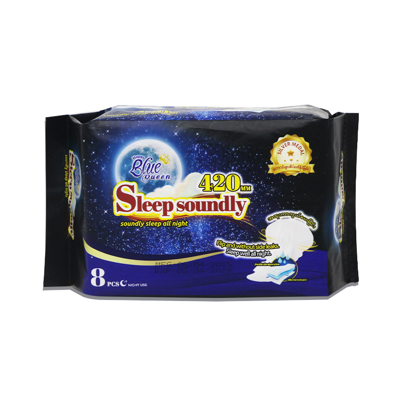 Blue Queen Sanitary Night Pad 420mm(8pcs)
