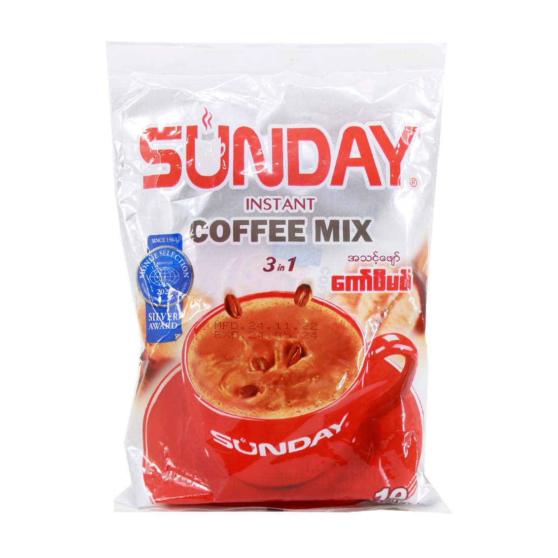 Sunday 3 in 1 Instant Coffee Mix 10pcs