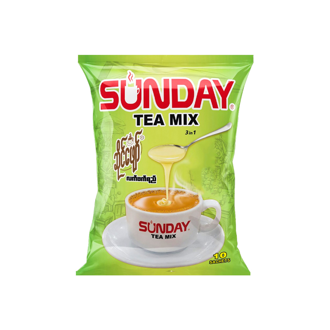 Sunday 3 in 1 Teamix 250g*10pcs (Sine Phyaw)